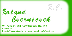 roland csernicsek business card